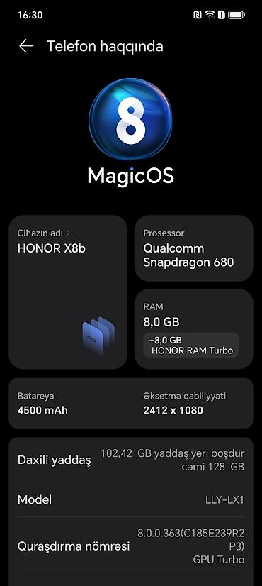 philips xenium 9@9q: Honor X8b, 128 GB, rəng - Yaşıl — 8