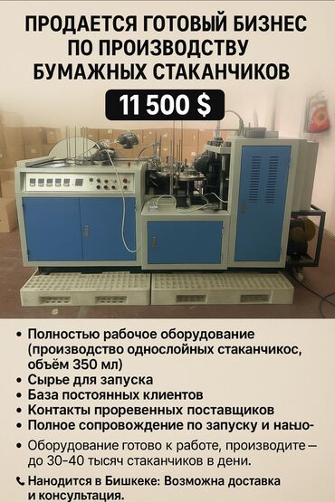 мебель для салонов красоты: 🟠 Продается готовый бизнес по производству бумажных стаканчиков 🟠 💰