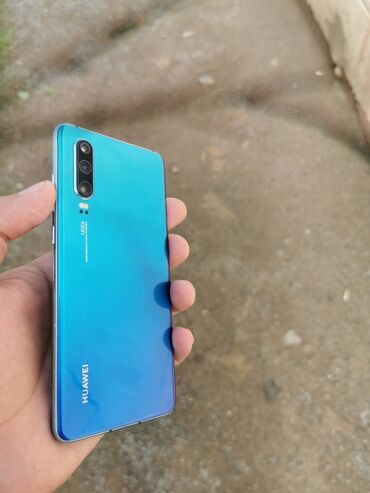 huawei qiymeti: Huawei P30, 128 ГБ, цвет - Голубой, Гарантия, Отпечаток пальца, Две SIM карты