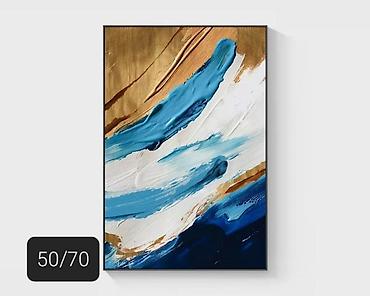 Картины: Абстрактные картины в рамах - Современные настенные постеры/холсты с — 1