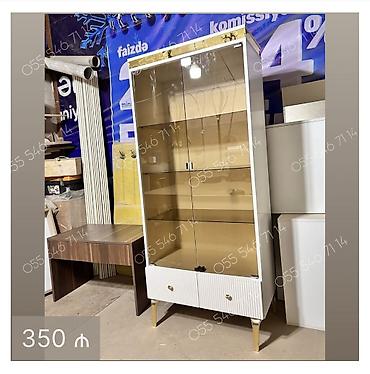 parfum vitrine: Şüşə vitrin şkaf - İkiqat şüşə qapılı vitrin bölməsi – qab-qacaq — 1