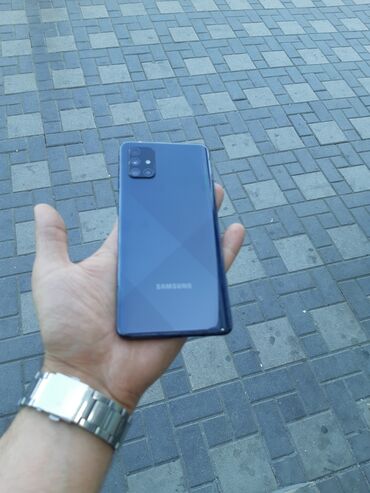 Samsung: Samsung Galaxy A71, 128 GB, rəng - Qara, Düyməli, Barmaq izi, Face ID