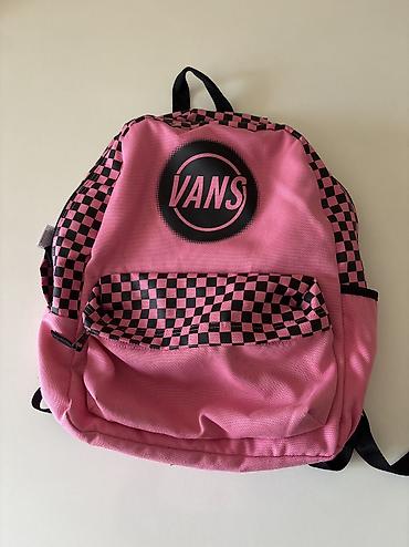 Rukzaklar: VANS bel çantası/ryukzak – çəhrayı və qara dama naxışlı dizayn - — 1