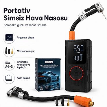 kampresor: №: 849 Məhsulun adı: Simsiz hava nasosu 150 PSI, 120W, qara Brend: No — 1