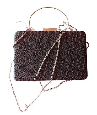 Torbe: Elegantna ženska večernja torbica – model “clutch” sa metalnim okvirom — 4