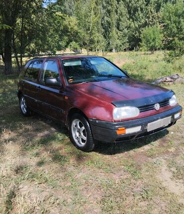 авторынок бишкек гольф 2: Volkswagen Golf III, 5‑дверный хэтчбек, бордовый цвет. год 1993 Объем