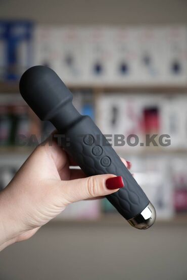 масло для массаж: Классический черный вибратор-микрофон с подвижной головкой - 19,4 см