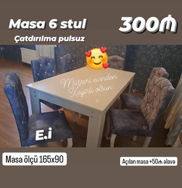 mətbəx stol stulu: Çatdırılma pulsuz