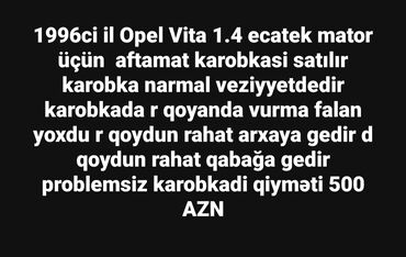 oturma otağı üçün döşəməli mebel: Avtomatik, Opel VİTA, 1999 il, Orijinal, Almaniya, İşlənmiş