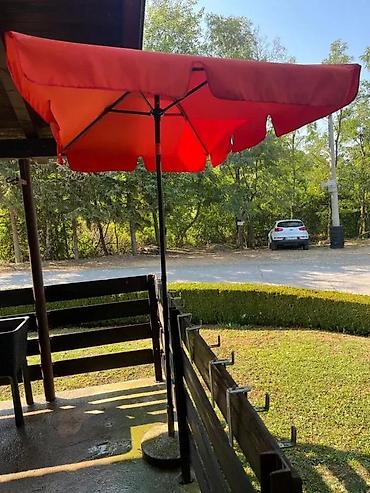 Suncobrani, tende i paviljoni: Veliki baštenski/suncobran za terasu – crveni - Prečnik krošnje — 4