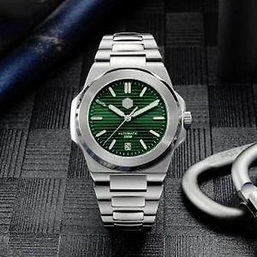 Ručni satovi: San Martin SN076-G - 42mm- Zelena - Patek Philippe Nautilus Potpuno — 7