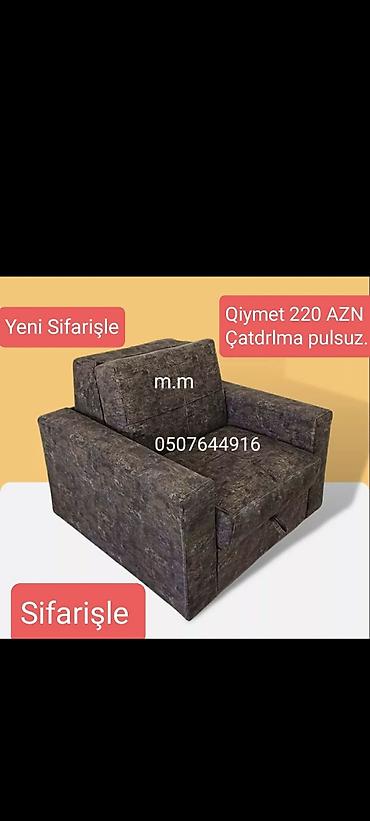 divan krislo: Divan-kravat, Qonaq otağı üçün, Parça, Bazalı, Açılan — 10
