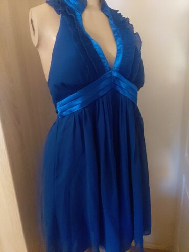 kraljevsko plava haljinica i cipele: M, bоја - Svetloplava, Večernji, maturski