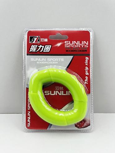 hand grip: №: 1358 Məhsulun adı: Bilək espanderi Sunlin Exerciser, rezin, yaşıl — 1