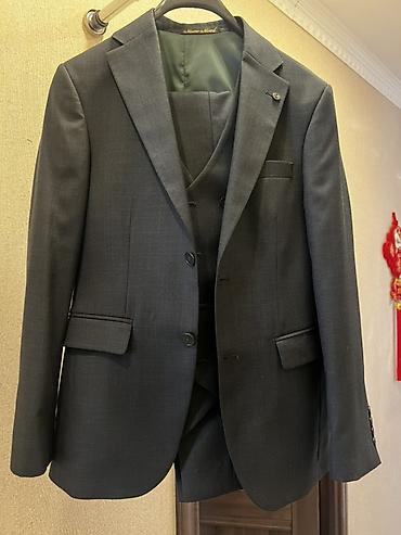 жилетку: Мужской костюм, M, Massimo Dutti, Новый, цвет - Серый, Самовывоз — 2