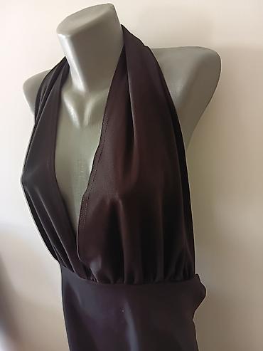 dva srca slike: Crna elegantna mini haljina na vezivanje iza vrata (halter model) - — 2