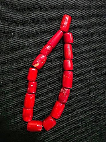 Digər aksesuarlar: Mərcan təbeh (qırmızı təbii mərcan) muncuq dəsti - Material: təbii — 2