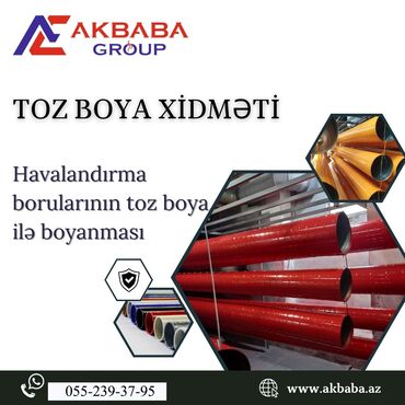 регулировка пластиковых окон: Toz boya xidməti – havalandırma borularının toz boya ilə boyanması -