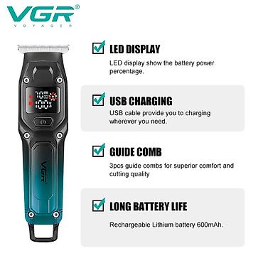 sac ucun moyka: Trimmer VGR 964 - 600mAh / 100 Dəqiqə / 2 Sürət 6500RPM / Cord/Cordles — 7