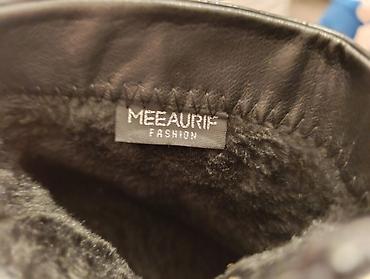 deri pencek: Qadın qısa çəkmələri – Meeaurif Fashion - Rəng: qara - Material — 2