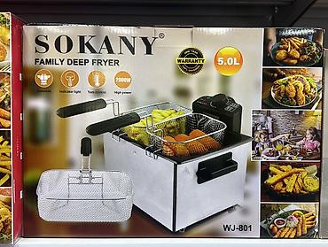 sandwich maker: Фритюрница SOKANY WJ-801, 5.0 л - Семейная фритюрница с большой чашей — 1