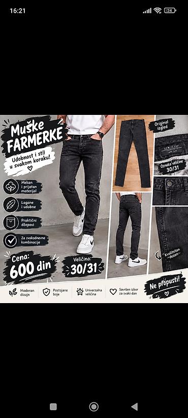 perkon jakne: Muške farmerke LCW JEANS – siva/ugljen nijansa - Veličina: 30/31 — 1