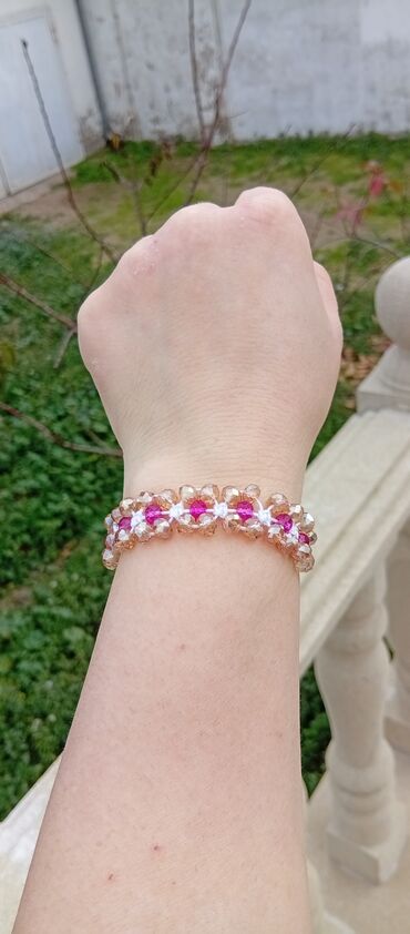 Tamet: Məhsul: Əl işi kristal muncuqlu biləkliklər - Material: Yüksək — 1