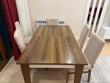 SogiMasa desti satilir 6 eded stulla ideal veziyyetdedir qiymet 450