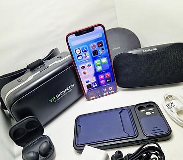 Apple iPhone: IPhone 12, Б/у, 128 ГБ, Красный, Наушники, 100 % — 12