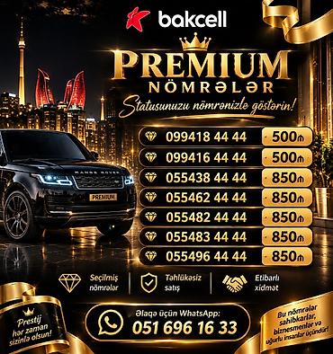 ofis menecer: Bakcell Premium nömrələr – statusunuzu nömrənizlə göstərin! Təklif — 1