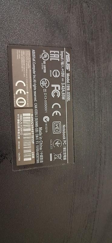 hp omen 17: ASUS X550L noutbuku - Model: ASUS X550L (etiketdə qeyd olunub) - — 3