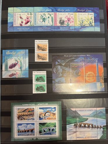 Markalar: Kolleksiyada Azərbaycana aid poçt markaları var. Hamısının şəklini — 9