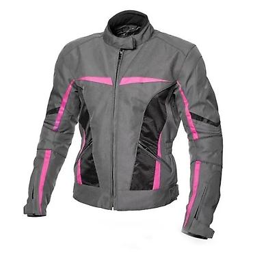 singl ploce: Ženska moto jakna Adrenaline – siva sa pink detaljima - Materijal — 6