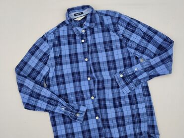 bluzki z zamkiem z przodu: Shirt 14 years, condition - Perfect, pattern - Cell, color - Blue