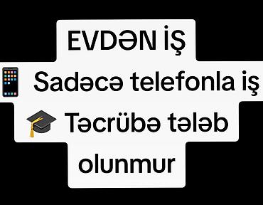 bakı iş elanları ofisiant: Çağrı mərkəzi operatoru tələb olunur, Təcrübəsiz — 1