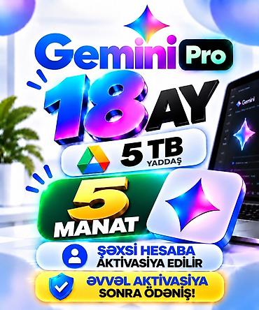 wifi gucləndirici programi: Gemini Pro – 18 aylıq premium aktivasiya - Google Drive-da 5 TB — 1