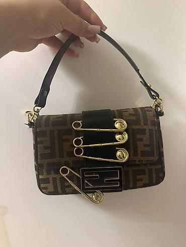 Çantalar: Fendi Zucca mini çiyin/əl çantası - Model: Baguette üslubunda mini — 1