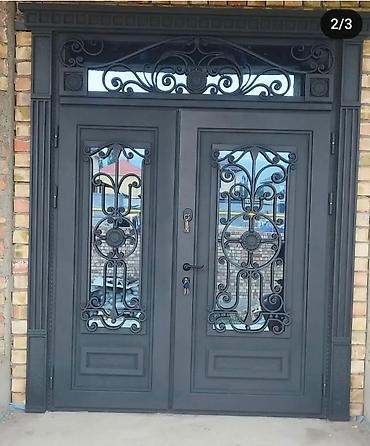 Буюртмага эшиктер: Буюртмага брондолгон эшик, Жеке менчик үй үчүн, Эки эшиктүү, Кыргызстан, Көзчөсү менен, Акысыз өлчөө — 10