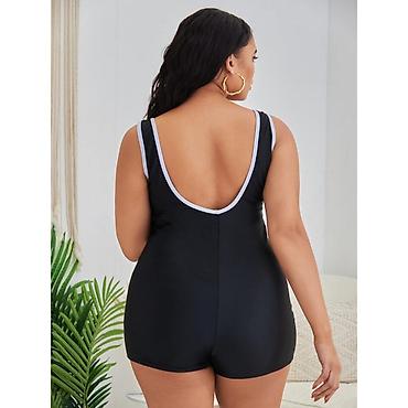 shein: Слитный купальник, Мягкая чашка, цвет - Черный — 5