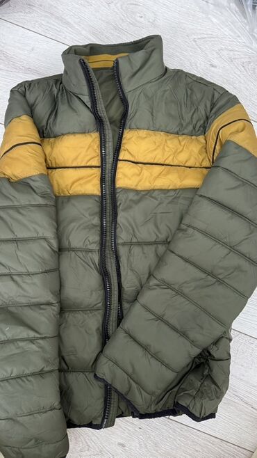 вайенний форма: Пуховая/утеплённая куртка - Цвет: хаки с горчичными контрастными