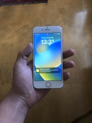 Apple iPhone: IPhone 8, 64 GB, Ağ, Barmaq izi