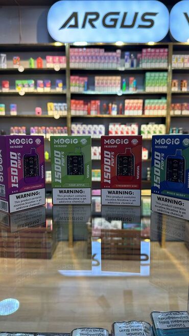 Qəlyan, vayp və aksesuarları: Mogic Vape 15000 Tüstü 5% Nikotin Dad çeşidləri: 1. Çəhrayı Limonad