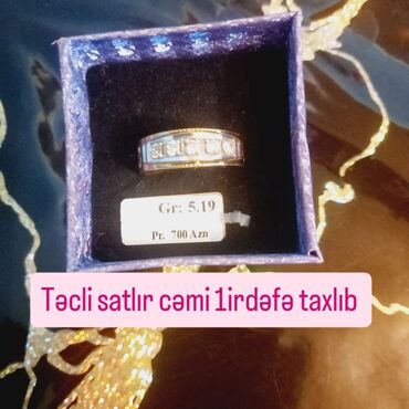 tek qas uzukler ve qiymetleri: Qızıl üzük – daşlı model - Material: qızıl rəngli metal - Dizayn: ön