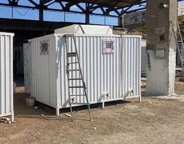 3 kabinli konteyner tualet tam işlək vəziyyətdə 3 gün