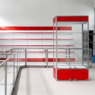 Витрины: Витрина торговая из профиля и стекла, Акция, прилавки, для магазина — 6