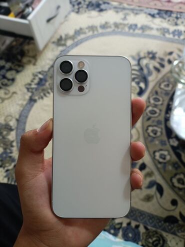 Apple iPhone: IPhone 12 Pro, Б/у, 256 ГБ, Серебристый, Чехол, 82 %