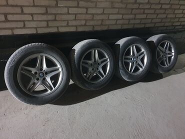 шины разноширокие: Колеса в сборе 255 / 55 / R 18, Зима, Б/у, Комплект, Внедорожные (АТ/МТ), Литые, отверстий - 5