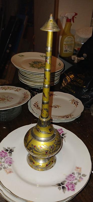 samovar 10 litre: Antik üslubda bəzək əşyaları və süfrə qabları dəsti - Zərif naxışlı — 1