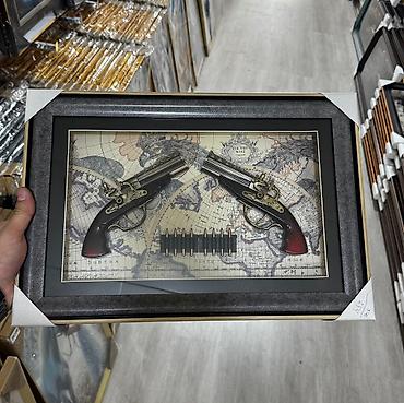 airsoft silah satis: Dekorativ divar kompozisiyası – antik üslubda maket tapança və — 6