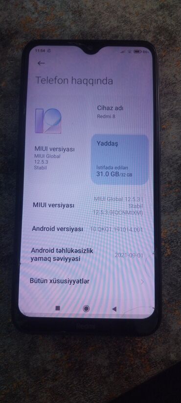 tcl telefon: Redmi Note 8 Pro, 32 GB, rəng - Boz, Sensor